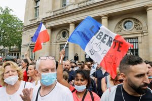 Protestas en Francia contra la vacunación anticovid