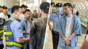 Messi es detenido por autoridades migratorias en China antes de un partido amistoso de la selección argentina.