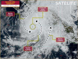 El huracán Lidia ya es categoría 4, este es su camino a México