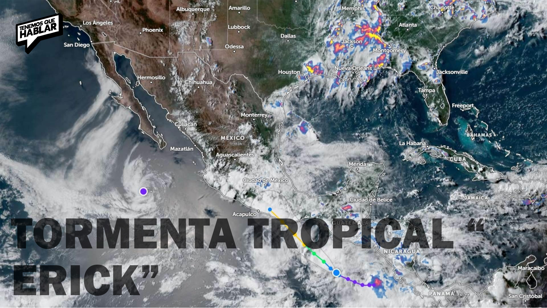 Lluvias y oleaje por “Erick”: así se mueve la tormenta tropical